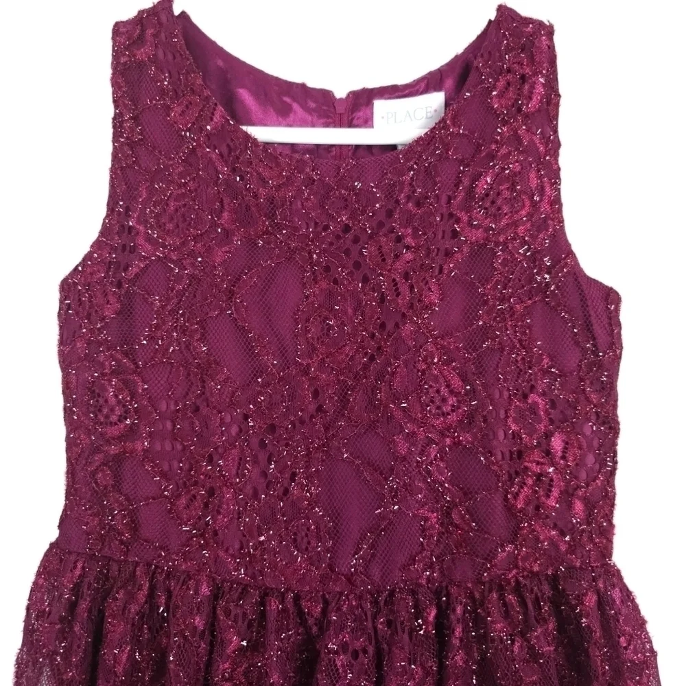 NWT The Children's Place Maroon Sparkly Dress